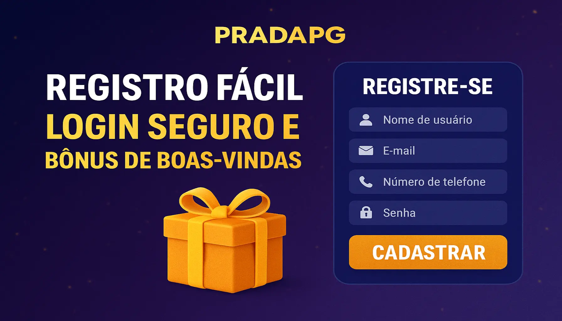 Não Perca tempo, o rRgistro na site PRADAPG